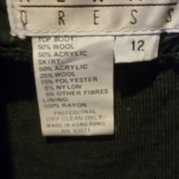 NWT VINTAGE Ann Tjian for Kenar Dress black & pink Medium - Picture 5 of 10